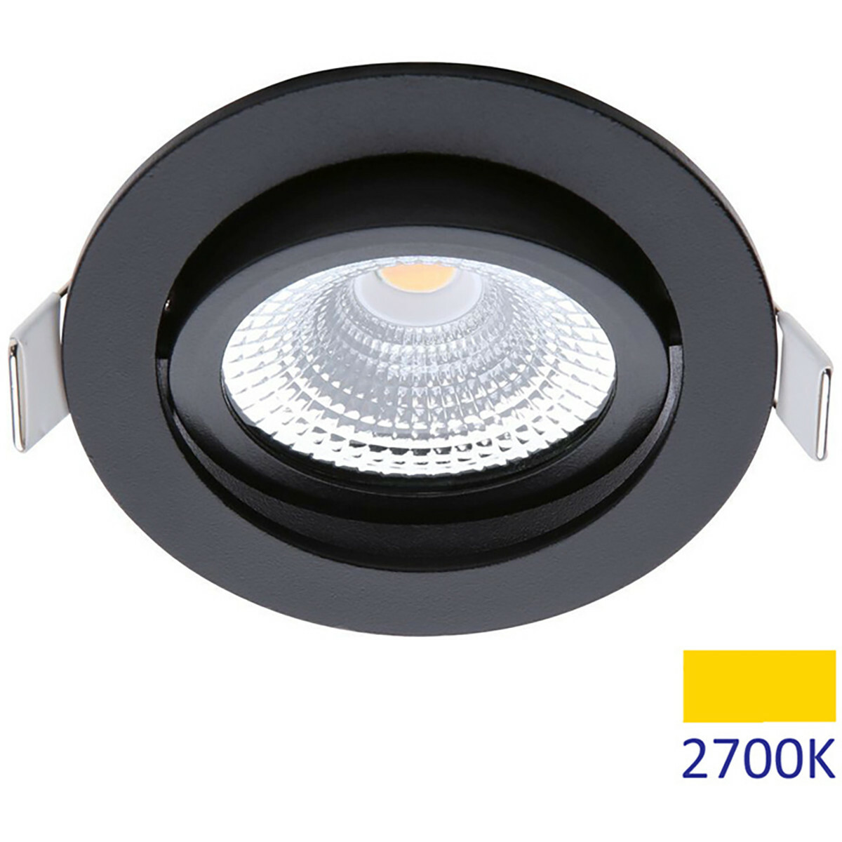 Dapperheid Vrijwillig gewicht EcoDim - LED Spot - Inbouwspot - ED-10029 - 5W - Waterdicht IP54 - Dimbaar  - Warm Wit 2700K - Mat Zwart - Aluminium - Rond - Kantelbaar | BES LED