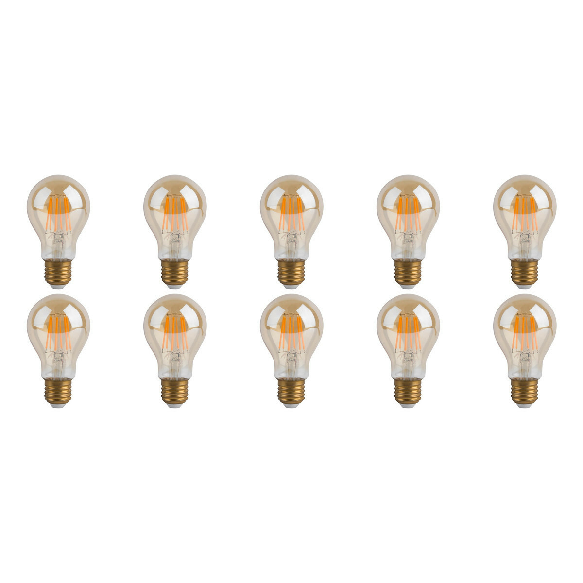 vaak Begrafenis escaleren Voordeelpak LED Lamp 10 Pack - Facto - Filament Bulb - E27 Fitting - Dimbaar  - 7W - Warm Wit 2700K | BES LED