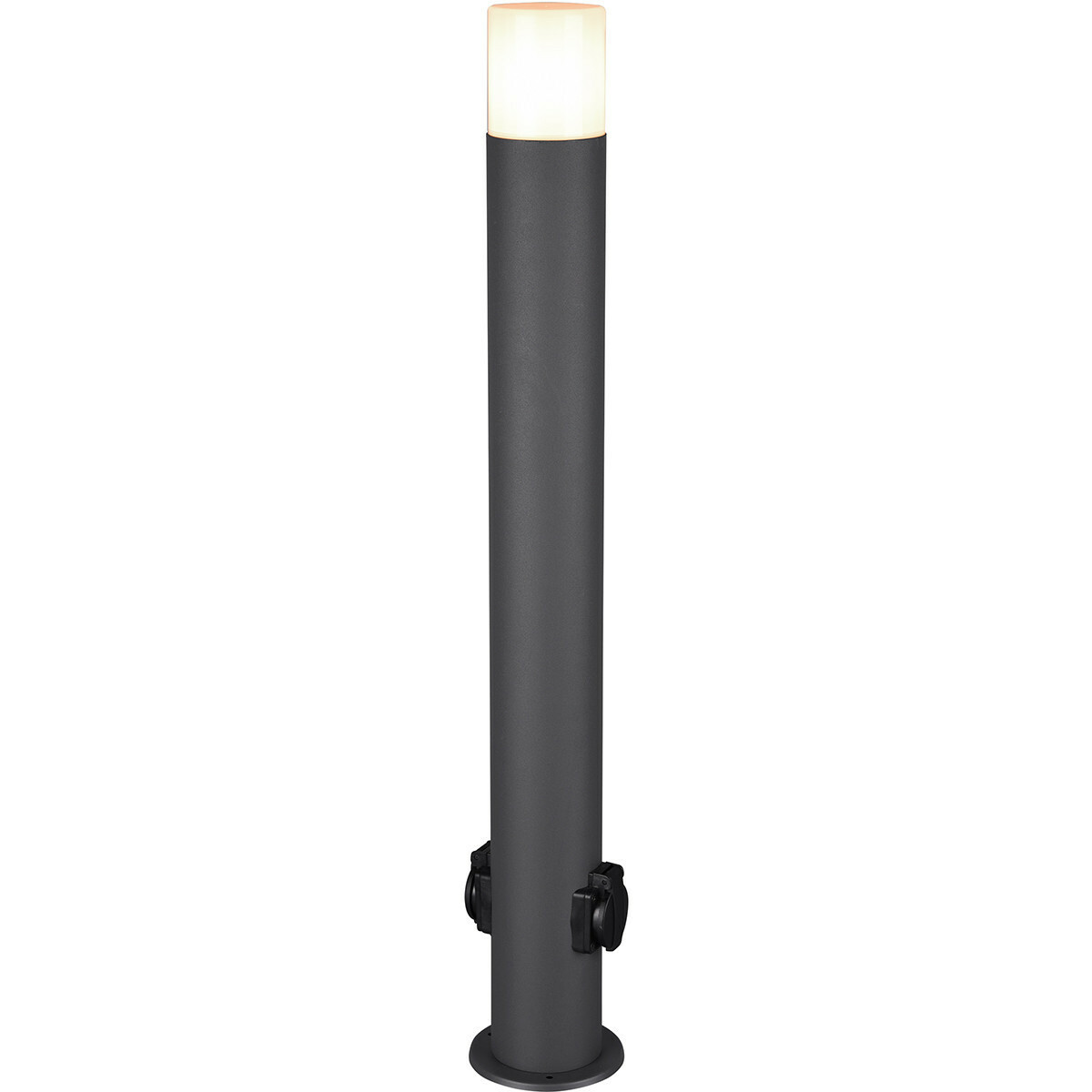LED Tuinverlichting Staand Buitenlamp met Stopcontact - Trion Hosina XL - E27 Fitting - Spatwaterdicht IP44 - Mat Antraciet - Aluminium | BES LED