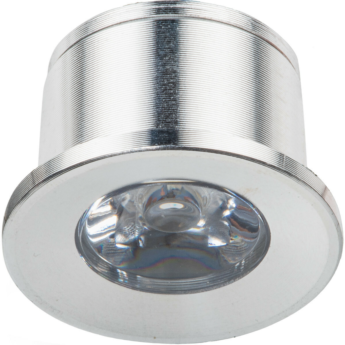 LED Veranda Spot Verlichting - - 1W - Warm Wit 3000K - Inbouw - Dimbaar - Rond - Mat Zilver - Aluminium - Ø31mm | BES LED