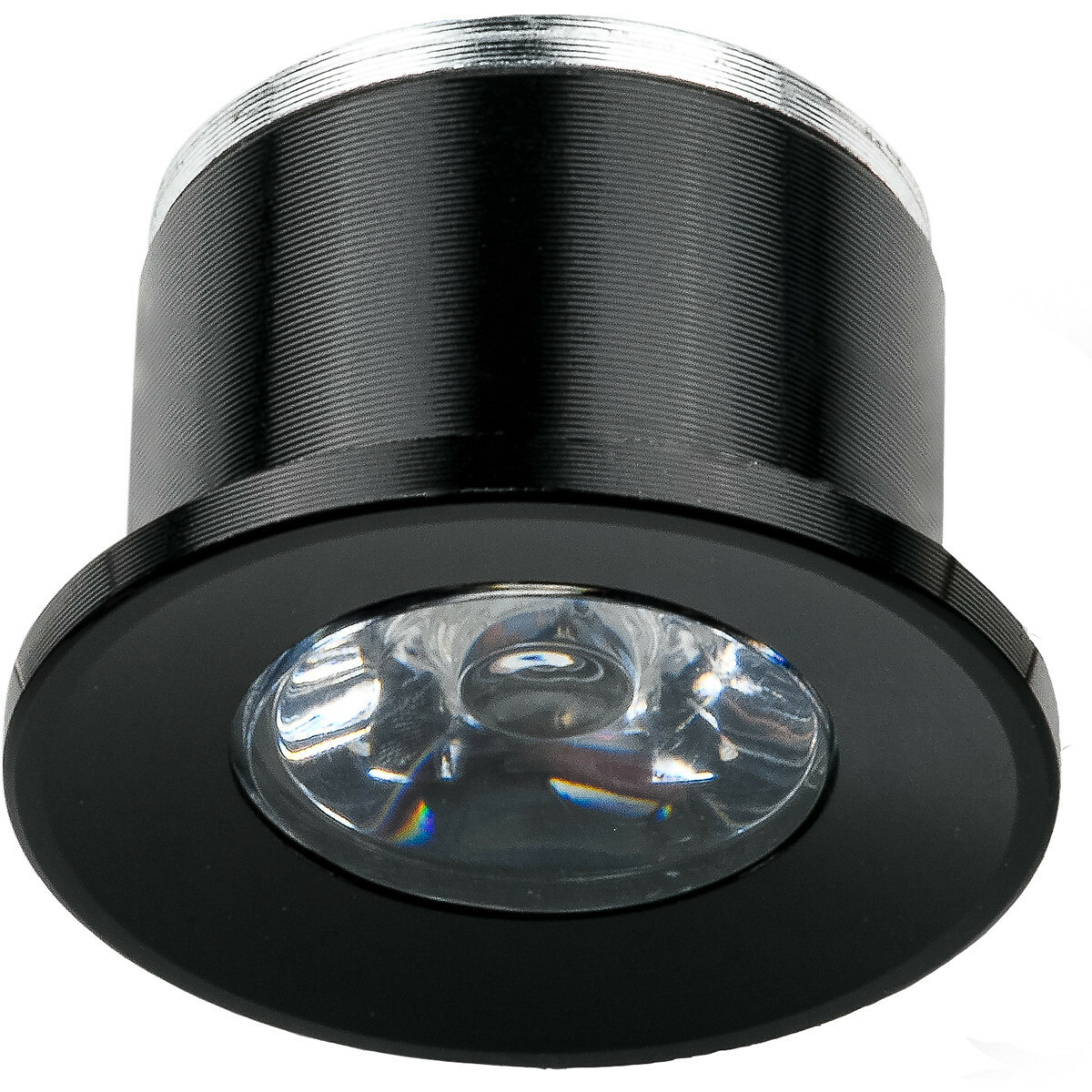 LED Veranda Spot Verlichting - - 1W - Warm 3000K - - Rond - Mat Zwart - Aluminium Ø31mm | BES LED