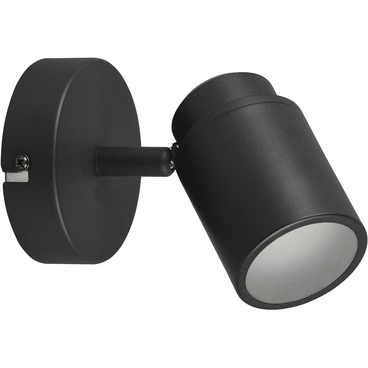 Van streek Verschrikking cilinder LED Wandspot - Trion Artion - GU10 Fitting - Spatwaterdicht IP44 - Rond -  Mat Zwart - Aluminium | BES LED