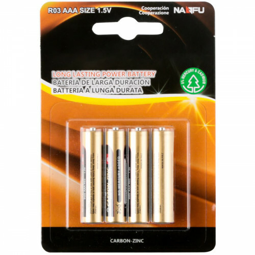 Batterij - Aigi Zum - AAA/LR03 - 1.5V - Zink-Carbon Batterijen - 4 Stuks
