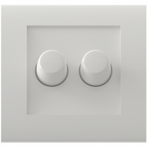 schoolbord romantisch Overstijgen CALEX - LED DUO Dimmer - Dubbele Inbouwdimmer - Dubbel Knop - 3-70W - Incl.  Afdekraam - Wit | BES LED