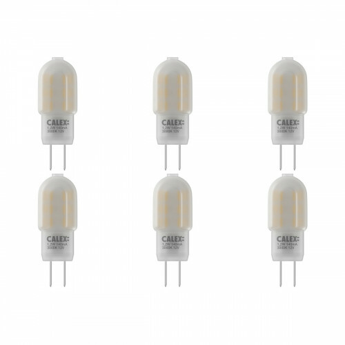 CALEX - LED Lamp 6 Pack - Burner - G4 Fitting - 1W - Dimbaar - Warm Wit 3000K - Wit
