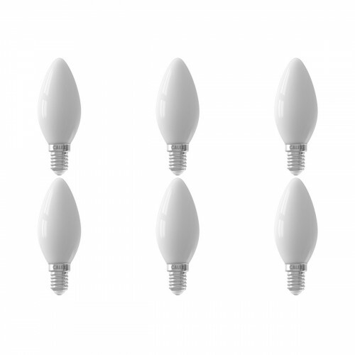 CALEX - LED Lamp 6 Pack - Filament B35 - E14 Fitting - 3W - Dimbaar - Warm Wit 2700K - Wit