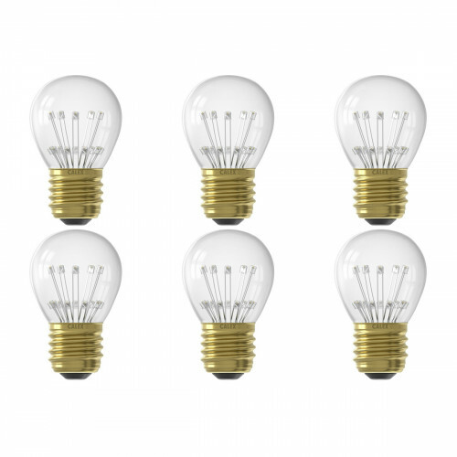 CALEX - LED Lamp 6 Pack - Kogellamp P45 - E27 Fitting - Warm Wit 2100K - Transparant Helder | BES LED