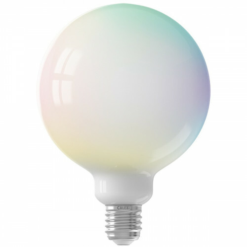 CALEX - LED Lamp - Globe - Smart LED G125 - E27 Fitting - Dimbaar - 5W - Aanpasbare Kleur CCT - RGB - Mat Wit