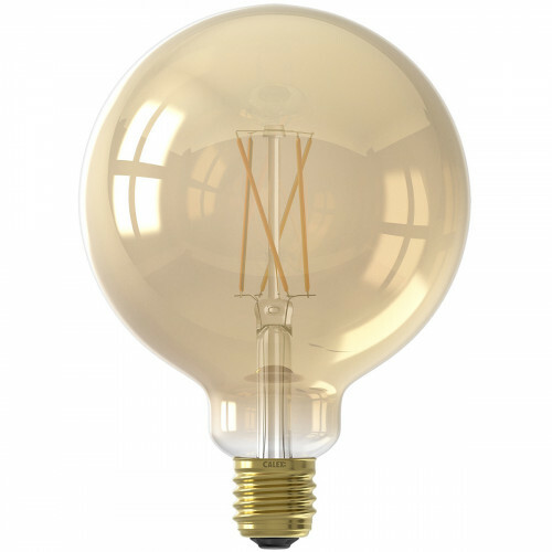 CALEX - LED Lamp - Globe - Smart LED G125 - E27 Fitting - Dimbaar - 7W - Aanpasbare Kleur CCT - Goud