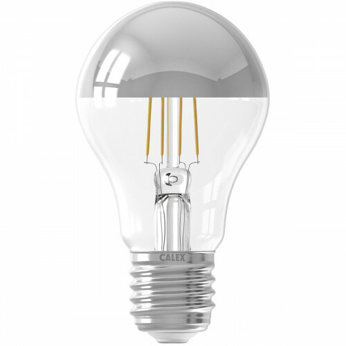 CALEX - LED Lamp - Kogelspiegellamp Filament A60 - E27 Fitting - 4W - Warm Wit 2300K - Dimbaar - Chroom