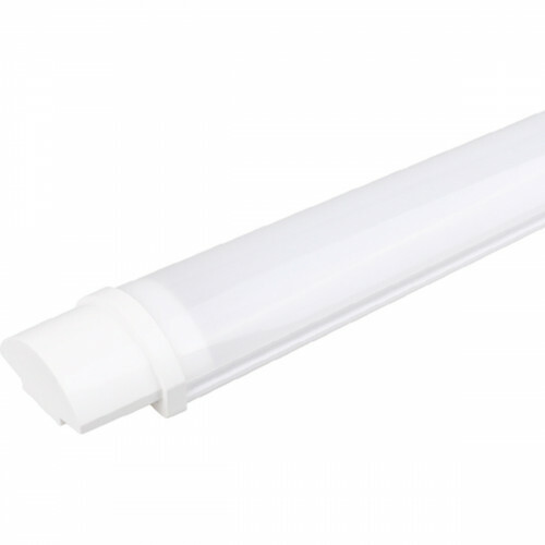 LED Batten - LED Balk - Aigi Tynom - 40W - Waterdicht IP65 - Helder/Koud Wit 6000K - Mat Wit - Kunststof - 120cm
