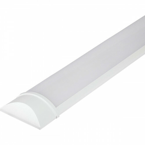 LED Batten - LED Balk - Viron Kilas - 15W High Lumen - Helder/Koud Wit 6400K - Mat Wit - Kunststof - 60cm