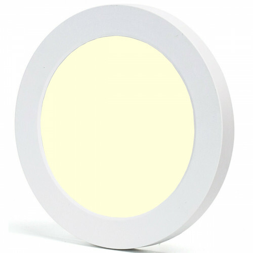 LED Downlight Pro - Aigi Foka - Inbouw/Opbouw - Rond - 12W - Warm Wit 3000K - Mat Wit - Kunststof
