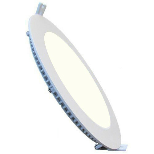 LED Downlight Slim - Inbouw Rond 9W - Natuurlijk Wit 4200K - Mat Wit Aluminium - Ø146mm