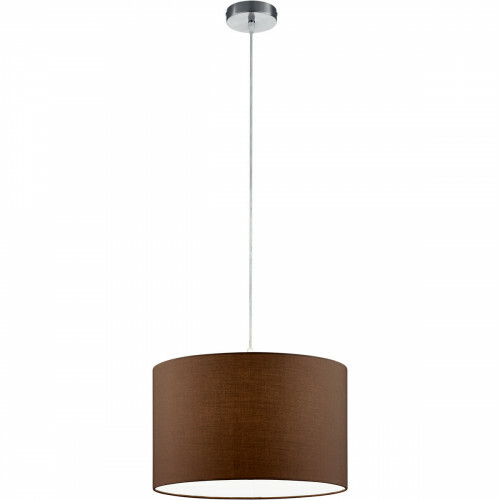 LED Hanglamp - Hangverlichting - Trion Hotia - E27 Fitting - 1-lichts - Rond - Mat Bruin - Aluminium