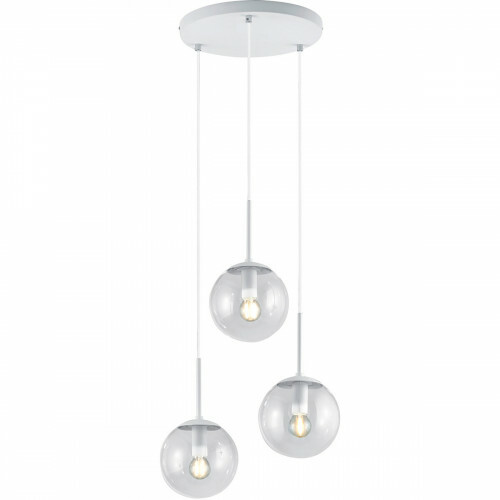 LED Hanglamp - Trion Balina - E14 Fitting - 3-lichts - Rond - Mat Wit - Aluminium