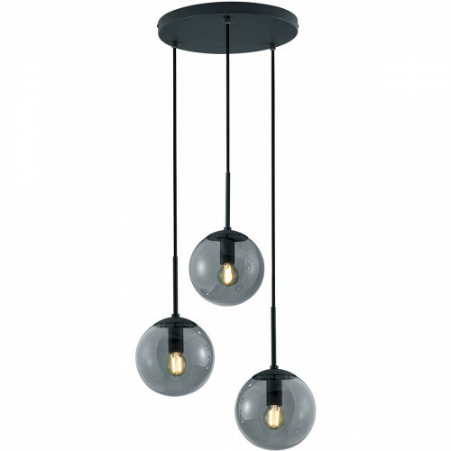 LED Hanglamp - Trion Balina - E14 Fitting - 3-lichts - Rond - Mat Antraciet - Aluminium