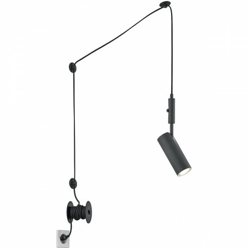 LED Hanglamp - Trion Corlo - GU10 Fitting - Rond - Mat Zwart - Aluminium