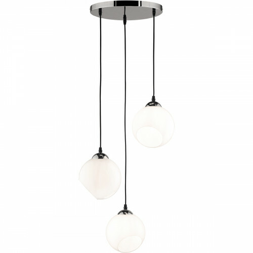 LED Hanglamp - Trion Klino - E27 Fitting - 3-lichts - Rond - Mat Chroom - Aluminium