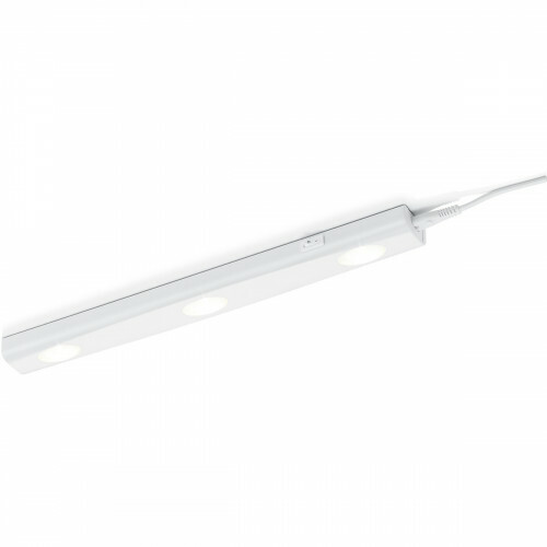 LED Keukenkast Verlichting - Trion Arigany - 3W - Koppelbaar - Warm Wit 3000K - 3-lichts - Rechthoek - Mat Wit