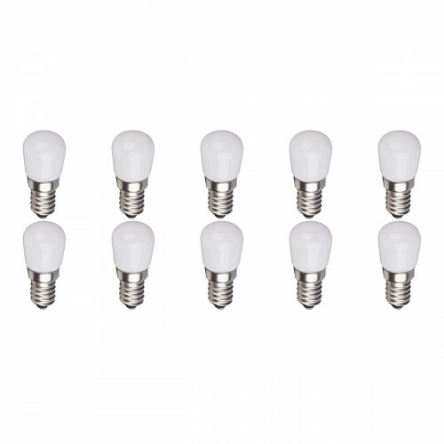 LED Lamp 10 Pack - Aigi Santra - 1.5W - E14 Fitting - Helder/Koud Wit 6500K - Mat Wit - Glas