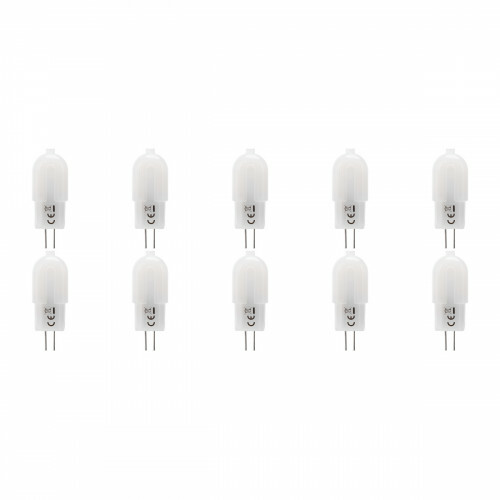 LED Lamp 10 Pack - Velvalux - G4 Fitting - Dimbaar - 2W - Helder/Koud Wit 6000K - Melkwit - 12V Steeklamp | Vervangt 20W