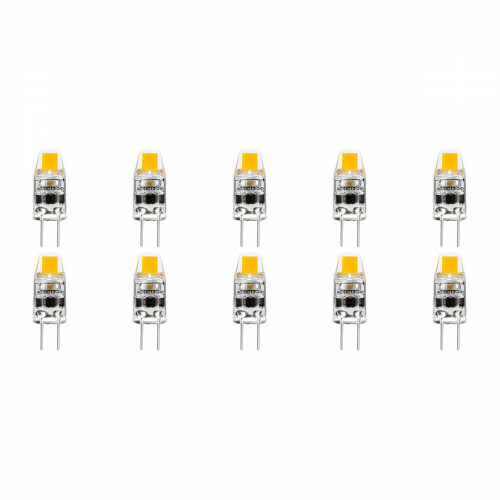 LED Lamp 10 Pack - Velvalux - G4 Fitting - Dimbaar - 2W - Helder/Koud Wit 6000K - 12V Steeklamp | Vervangt 20W