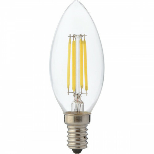 LED Lamp - Kaarslamp - Filament - E14 Fitting - 4W Dimbaar - Warm Wit 2700K