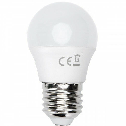 LED Lamp - Smart LED - Aigi Exona - Bulb G45 - 7W - E27 Fitting - Slimme LED - Wifi LED - RGB + Aanpasbare Kleur - Mat Wit - Glas