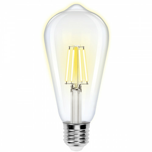 LED Lamp - Smart LED - Aigi Rixona - Bulb ST64 - 6W - E27 Fitting - Slimme LED - Wifi LED + Bluetooth - Aanpasbare Kleur - Transparant Helder - Glas