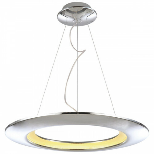 LED Hanglamp - Hangverlichting - Concepty - 35W - Natuurlijk Wit 4000K - Chroom Aluminium