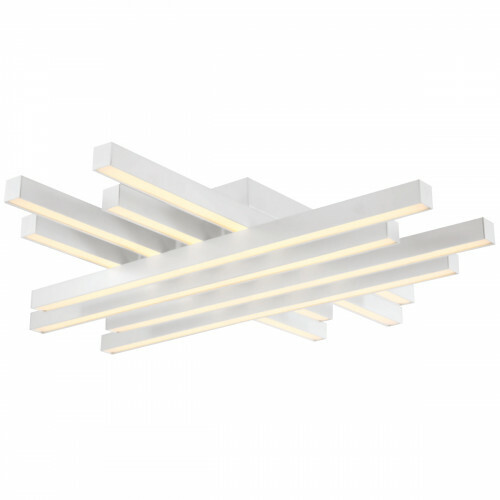 LED Plafondlamp - Plafondverlichting - Trendy - 85W - Natuurlijk Wit 4000K - Wit Aluminium