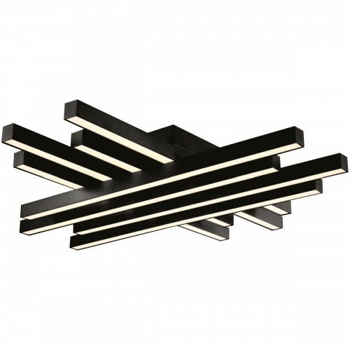 LED Plafondlamp - Plafondverlichting - Trendy - 85W - Natuurlijk Wit 4000K - Zwart Aluminium