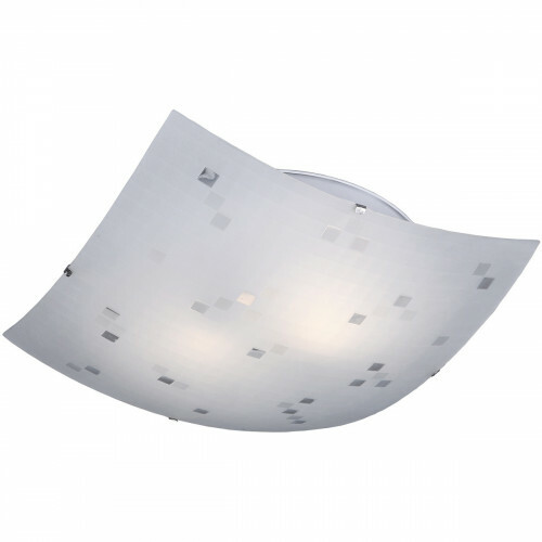 LED Plafondlamp - Plafondverlichting - Trion Colmino - E27 Fitting - 2-lichts - Vierkant - Mat Wit - Aluminium