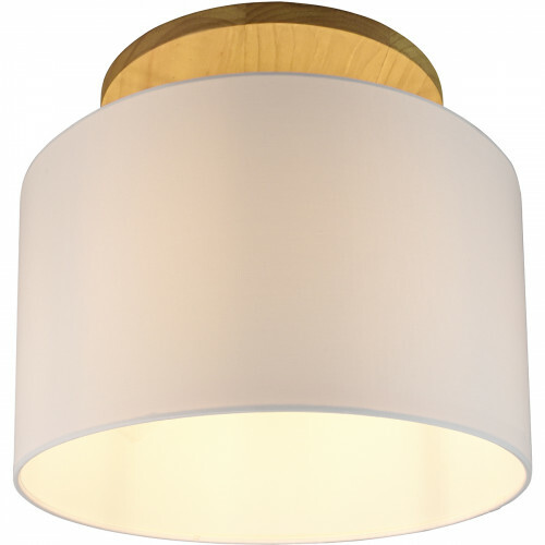 LED Plafondlamp - Plafondverlichting - Trion Kiblon - E27 Fitting - Rond - Mat Bruin - Hout