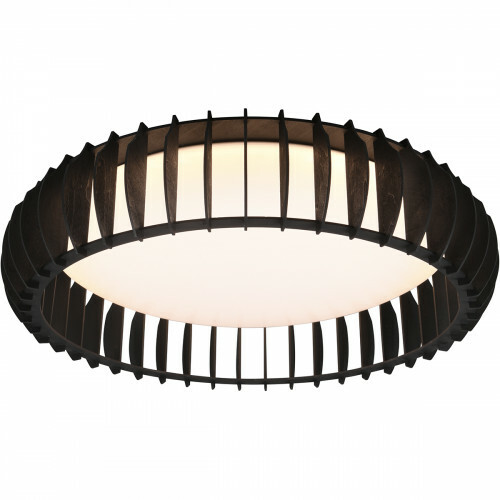 LED Plafondlamp - Plafondverlichting - Trion Manto XL - 38W - Aanpasbare Kleur - Afstandsbediening - Dimbaar - Rond - Mat Wit/Zwart - Kunststof