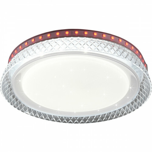 LED Plafondlamp - Trion Otrivo - 15W - Aanpasbare Kleur - RGB - Afstandsbediening - Dimbaar - Sterlicht - Rond - Mat Wit - Kunststof