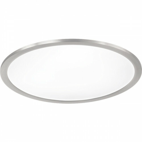 LED Plafondlamp - Plafondverlichting - Trion Povino - 26W - Warm Wit 3000K - Dimbaar - Rond - Mat Nikkel - Aluminium