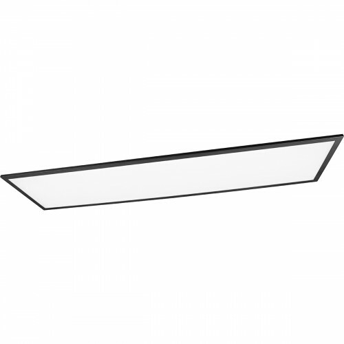 LED Plafondlamp - Plafondverlichting - Trion Tirus XL - 34W - Aanpasbare Kleur - Afstandsbediening - Dimbaar - Rechthoek - Mat Zwart - Aluminium