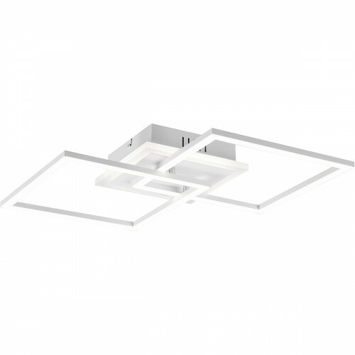 LED Plafondlamp - Plafondverlichting - Trion Venda - 25W - Natuurlijk Wit 4000K - Dimbaar - Vierkant - Mat Wit - Aluminium