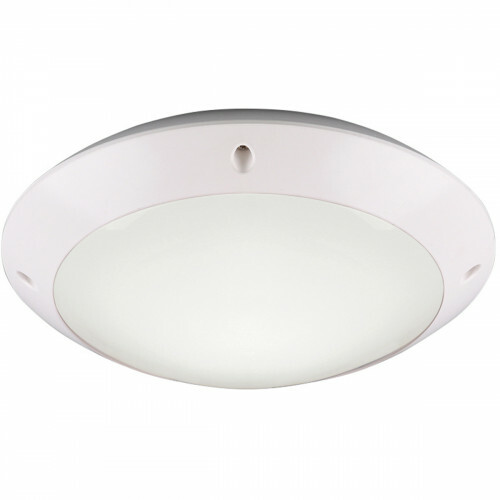LED Plafondlamp - Badkamerlamp - Trion Camiro - Opbouw Rond - Waterdicht IP54 - E27 Fitting - Mat Wit - Kunststof