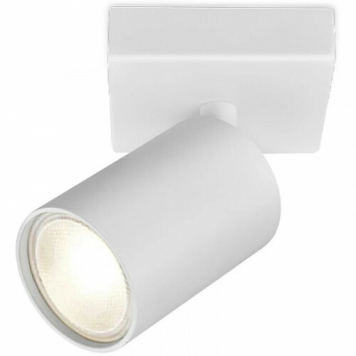 LED Plafondspot - Brinton Betin - GU10 Fitting - 1-lichts - Rond - Mat Wit - Kantelbaar - Aluminium - Philips - CorePro 827 36D - 3.5W - Warm Wit 2700K