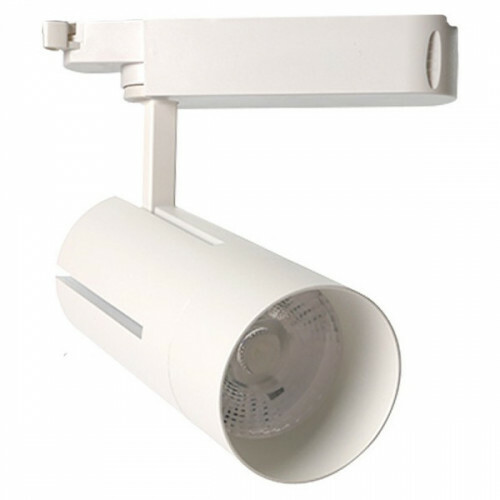 LED Railverlichting - Track Spot - Facto - 30W 1 Fase - Rond - Aanpasbare Kleur - Mat Wit Aluminium