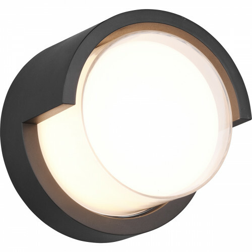 LED Tuinverlichting - Wandlamp Buitenlamp - Trion Pounto 8W - Warm Wit 3000K - Rond - Mat Antraciet - Kunststof | BES LED