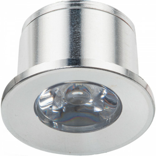 LED Veranda Spot Verlichting - Velvalux - 1W - Warm Wit 3000K - Inbouw - Dimbaar - Rond - Mat Zilver - Aluminium - Ø31mm