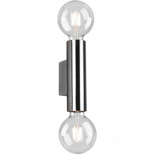 LED Wandlamp - Wandverlichting - Trion Vundon Up and Down - E27 Fitting - 2-lichts - Rond - Mat Nikkel - Aluminium