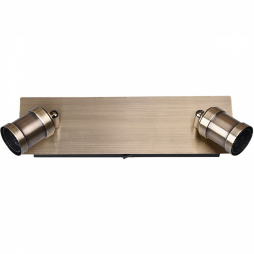 LED Wandspot - Trion Korli - E27 Fitting - 2-lichts - Rond - Mat Brons - Aluminium