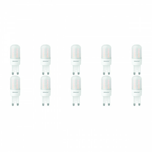 MEGAMAN - LED Lamp 10 Pack - Strimo - G9 Fitting - 3.5W - Warm Wit 2800K - Dimbaar | Vervangt 35W
