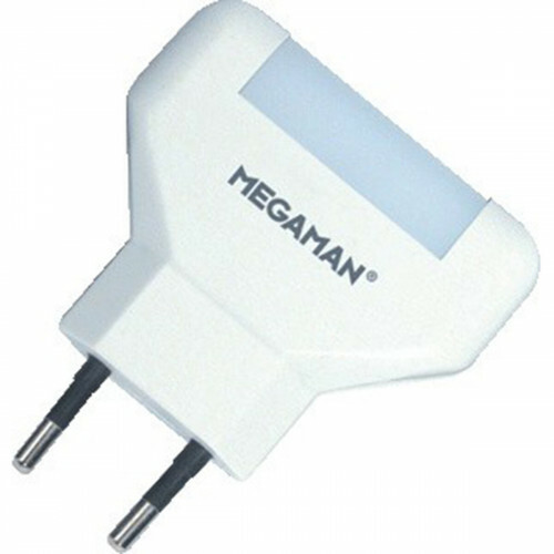 MEGAMAN - Stekkerlamp - Hatso - 0.2W - Warm Wit 2700K - Rond - Mat Wit