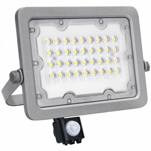 LED Bouwlamp 30 Watt met sensor - Facto Dary - LED Schijnwerper - Natuurlijk Wit 4000K - Waterdicht IP65 - OSRAM LEDs